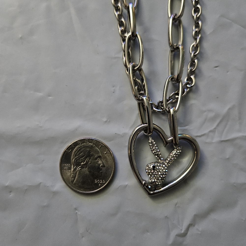 Playboy heart necklace